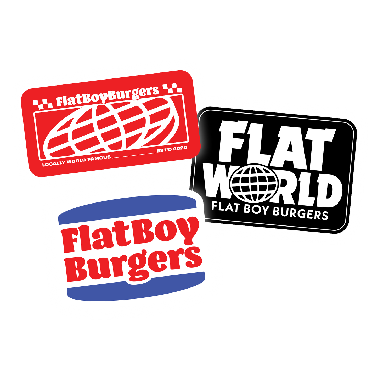 Flat Boy Burger Sticker pack
